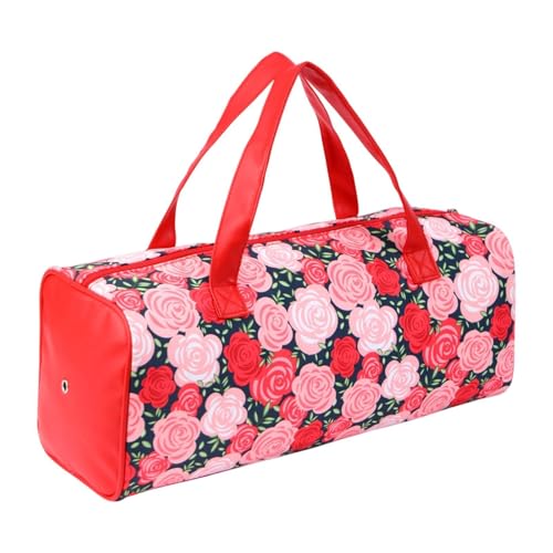 Qianly Garnaufbewahrungstasche Als Garn Tragetasche Und Häkeltasche Leichter Strickbeutel für Die Wollaufbewahrung mit Tragegriff Als Geschenk für Bastler, Rosengarten von Qianly