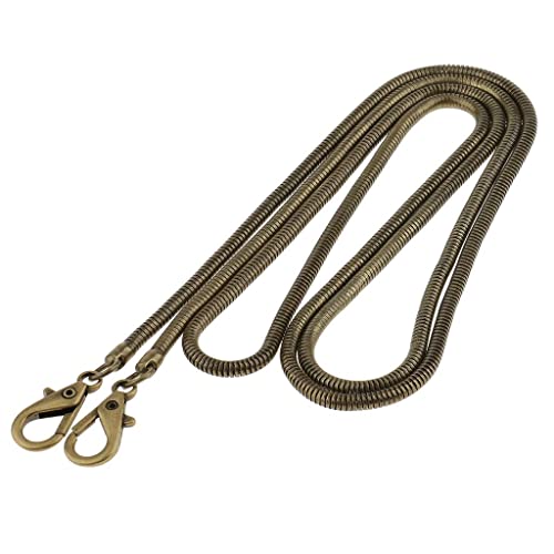Qianly Geldbeutel Kettenriemen Ersatz – Handtaschengriff Schlangenkettenriemen mit Verschlüssen, Bronze von Qianly