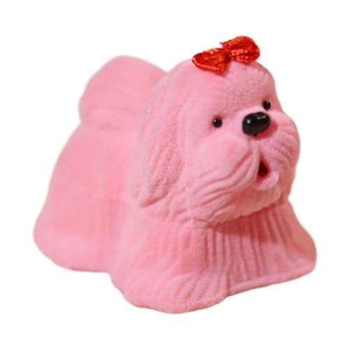 Qianly Ringbox, Schmuckschatulle, tragbar, mit Einzelschlitz, Ornament in Cartoon-Welpenform, für Valentinstag, Heiratsantrag, Jahrestag, Rosa Qianly Ringbox, Schmuckschatulle, tragbar, mit Einzelschlitz, Ornament in Cartoon-Welpenform, für Valentinstag, Heiratsantrag, Jahrestag, Rosa von Qianly