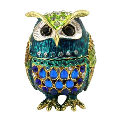 Qianly Schmuckschatulle, Eulenstatue, Organizer, Dekorative Geschenke, Tragbares Ornament, Tierfigur, Legierungsskulptur für Haarnadeln, Sie, Blau Qianly Schmuckschatulle, Eulenstatue, Organizer, Dekorative Geschenke, Tragbares Ornament, Tierfigur, Legierungsskulptur für Haarnadeln, Sie, Blau von Qianly