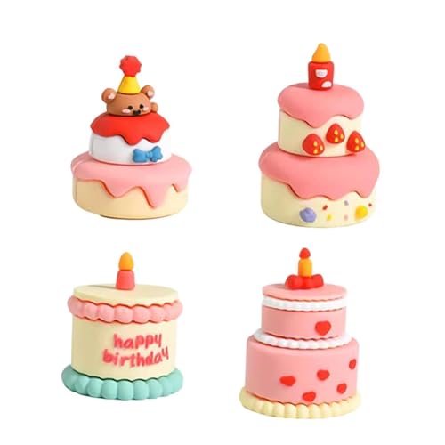 Qianly Set von 5 Mini Kuchen Figuren für Partydekor Und Geschenke, Gemischtes Paket Qianly Set von 5 Mini Kuchen Figuren für Partydekor Und Geschenke, Gemischtes Paket von Qianly