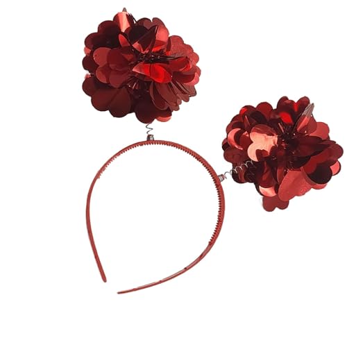 Qianly Valentinstag-Stirnband, Cosplay-Party-Zubehör, Urlaubs-Haar-Accessoires für Geburtstag, Rot von Qianly