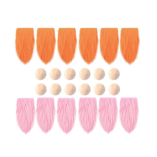 Qianly Vorgeschnittener Kunstpelzstoff GNOME Bart Kostüm DIY Handarbeit Handwerk Puppen Patches Unvollendete Holzkugeln GNOME Nase für Party Dekor, Orange-Rosa Qianly Vorgeschnittener Kunstpelzstoff GNOME Bart Kostüm DIY Handarbeit Handwerk Puppen Patches Unvollendete Holzkugeln GNOME Nase für Party Dekor, Orange-Rosa von Qianly