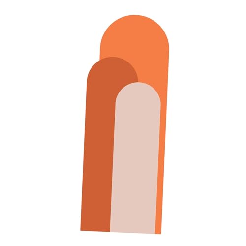 Qianly Wandaufkleber, Geometrisches Design, Abziehbar, Kunst für Wandgestaltung in Büro, Küche, Kinderzimmer, Orange von Qianly