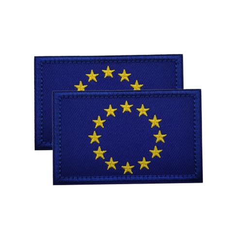 2Pcs Europäische Union Flaggen Patch EU Europa Internationales Gestickt Abzeichen mit Hook und Loop Militär Patches Flagge Bestickter Aufnäher, 8 x 5 cm, für Kleidung UniformTaktisch Rucksack Taschen 2Pcs Europäische Union Flaggen Patch EU Europa Internationales Gestickt Abzeichen mit Hook und Loop Militär Patches Flagge Bestickter Aufnäher, 8 x 5 cm, für Kleidung UniformTaktisch Rucksack Taschen von Qiantull