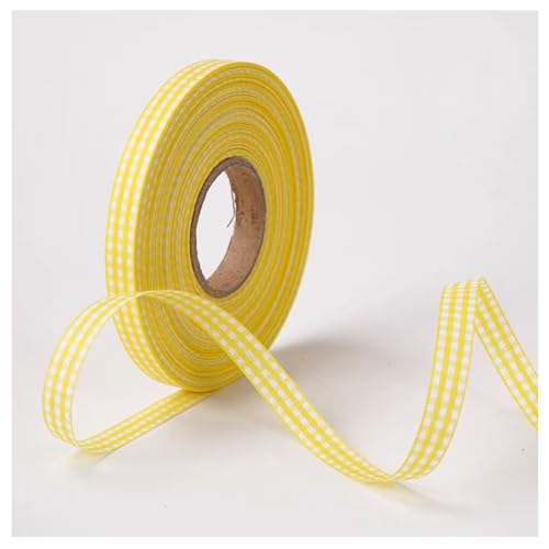 50Yard × 10 mm Kariertes Band Karoband Geschenkband Plaid Dekoband Bastelnband Kariertesband Deko Schleifenband zun Nähen Borte für DIY Geschenk Verpacken Hochzeit Party Dekoration Gelb-Weiß 50Yard × 10 mm Kariertes Band Karoband Geschenkband Plaid Dekoband Bastelnband Kariertesband Deko Schleifenband zun Nähen Borte für DIY Geschenk Verpacken Hochzeit Party Dekoration Gelb-Weiß von Qiantull