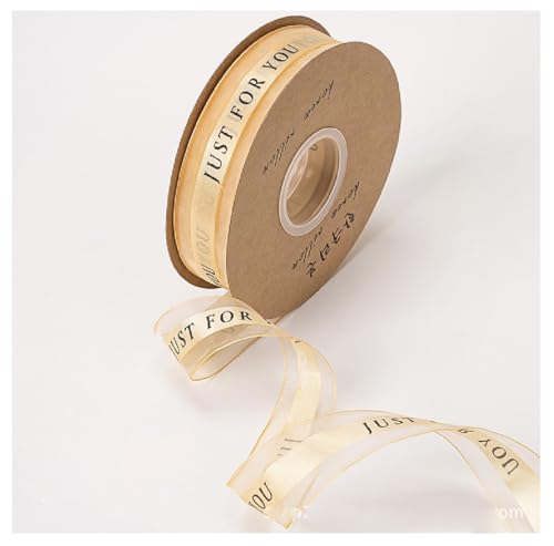 JUST FOR YOU Geschenkband 50Yard × 25 mm Schleifenband Just for you Bedruckt Transparentes Organzaband Dekoband Bastelnband Geschenk Blumenstraußverpackung Hochzeit Party Kuchen Dekoration Champagner JUST FOR YOU Geschenkband 50Yard × 25 mm Schleifenband Just for you Bedruckt Transparentes Organzaband Dekoband Bastelnband Geschenk Blumenstraußverpackung Hochzeit Party Kuchen Dekoration Champagner von Qiantull