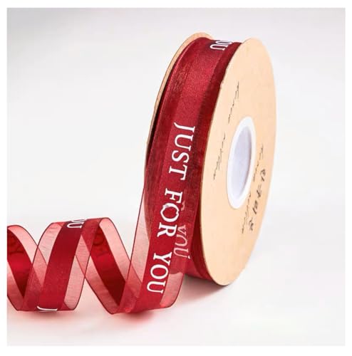 JUST FOR YOU Geschenkband 50Yard × 25 mm Schleifenband Just for you Bedruckt Transparentes Organzaband Dekoband Bastelnband Geschenk Blumenstraußverpackung Hochzeit Party Kuchen Dekoration Weinrot JUST FOR YOU Geschenkband 50Yard × 25 mm Schleifenband Just for you Bedruckt Transparentes Organzaband Dekoband Bastelnband Geschenk Blumenstraußverpackung Hochzeit Party Kuchen Dekoration Weinrot von Qiantull