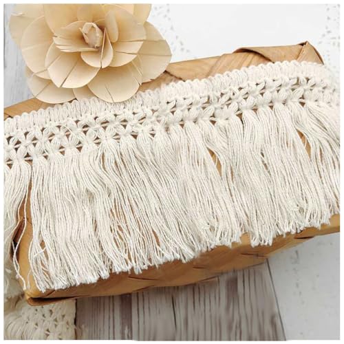 Qiantull 10 Yards Baumwolle Quaste Fransenborte Fransenbesatz Quasten Trim Fransenband Spitzenbesatz Quastenbesatz Nähzubehör für DIY Nähen Vorhang Kleidung Tischdecke Deko 8cm Breite Qiantull 10 Yards Baumwolle Quaste Fransenborte Fransenbesatz Quasten Trim Fransenband Spitzenbesatz Quastenbesatz Nähzubehör für DIY Nähen Vorhang Kleidung Tischdecke Deko 8cm Breite von Qiantull