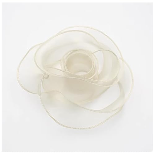 Qiantull 10 Yards Organzaband Schleifenband Geschenkband Dekoband Transparentes Organza Stoffband Chiffonband Organzaband für Geschenkverpackungen Blumenstrauß Dekoration 4 cm Beige Qiantull 10 Yards Organzaband Schleifenband Geschenkband Dekoband Transparentes Organza Stoffband Chiffonband Organzaband für Geschenkverpackungen Blumenstrauß Dekoration 4 cm Beige von Qiantull