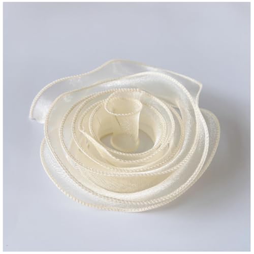 Qiantull 10 Yards Organzaband Schleifenband Geschenkband Dekoband Transparentes Organza Stoffband Chiffonband Organzaband für Geschenkverpackungen Blumenstrauß Dekoration 4 cm Hellgelb Qiantull 10 Yards Organzaband Schleifenband Geschenkband Dekoband Transparentes Organza Stoffband Chiffonband Organzaband für Geschenkverpackungen Blumenstrauß Dekoration 4 cm Hellgelb von Qiantull