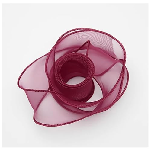 Qiantull 10 Yards Organzaband Schleifenband Geschenkband Dekoband Transparentes Organza Stoffband Chiffonband Organzaband für Geschenkverpackungen Blumenstrauß Dekoration 4 cm Rot Qiantull 10 Yards Organzaband Schleifenband Geschenkband Dekoband Transparentes Organza Stoffband Chiffonband Organzaband für Geschenkverpackungen Blumenstrauß Dekoration 4 cm Rot von Qiantull