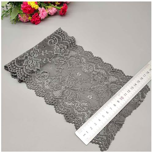 Qiantull 10 Yards Spitzenborte 15cm Breite Spitzenbordüre Spitzenband Elastizität Spitzenbesatz Stoff Spitze Blume Borte Spitzenstoff Spitzen Borten Dekoband für DIY Nähen Handwerk Dunkelgrau Qiantull 10 Yards Spitzenborte 15cm Breite Spitzenbordüre Spitzenband Elastizität Spitzenbesatz Stoff Spitze Blume Borte Spitzenstoff Spitzen Borten Dekoband für DIY Nähen Handwerk Dunkelgrau von Qiantull