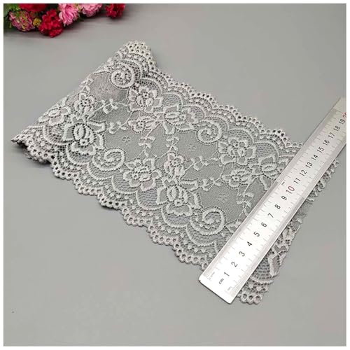 Qiantull 10 Yards Spitzenborte 15cm Breite Spitzenbordüre Spitzenband Elastizität Spitzenbesatz Stoff Spitze Blume Borte Spitzenstoff Spitzen Borten Dekoband für DIY Nähen Handwerk Grau Qiantull 10 Yards Spitzenborte 15cm Breite Spitzenbordüre Spitzenband Elastizität Spitzenbesatz Stoff Spitze Blume Borte Spitzenstoff Spitzen Borten Dekoband für DIY Nähen Handwerk Grau von Qiantull