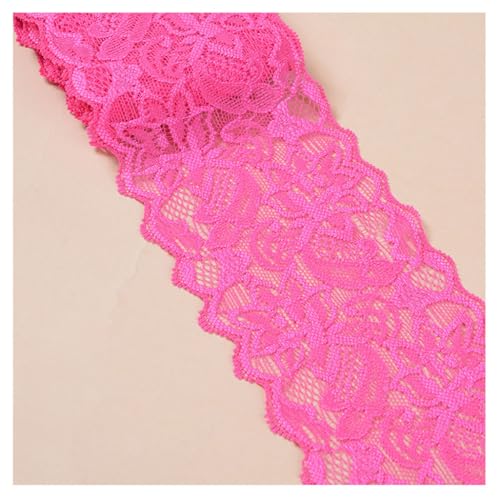 Qiantull 10 Yards Spitzenborte Spitzenbesatz Stoff Spitzenband Elastizität Spitzenbordüre Spitze Blume Borte Zierband Spitzenstoff Tüll Dekoband für Nähen DIY Handwerk, 8cm Breite 9# von Qiantull