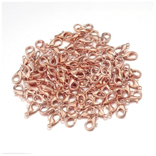 Qiantull 100 Stück Karabinerverschluss Schmuckverschlüsse Schmuck Karabiner Verschluss Karabinerhaken Bastelzubehör für DIY Schmuckherstellung Halskette Armband Ohrring Roségold 16x8mm Qiantull 100 Stück Karabinerverschluss Schmuckverschlüsse Schmuck Karabiner Verschluss Karabinerhaken Bastelzubehör für DIY Schmuckherstellung Halskette Armband Ohrring Roségold 16x8mm von Qiantull