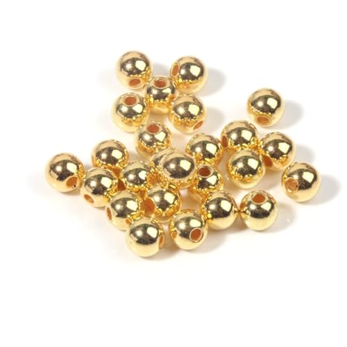 Qiantull 100 Stück Weihnachtsperlen 8mm Weihnachten Bastelperlen Lose Abstandsperlen Runde Kunstperlen Weihnachten Perlen für DIY Schmuckherstellung Armband Halskette Gold Qiantull 100 Stück Weihnachtsperlen 8mm Weihnachten Bastelperlen Lose Abstandsperlen Runde Kunstperlen Weihnachten Perlen für DIY Schmuckherstellung Armband Halskette Gold von Qiantull