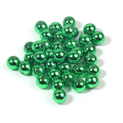 Qiantull 100 Stück Weihnachtsperlen 8mm Weihnachten Bastelperlen Lose Abstandsperlen Runde Kunstperlen Weihnachten Perlen für DIY Schmuckherstellung Armband Halskette Grün Qiantull 100 Stück Weihnachtsperlen 8mm Weihnachten Bastelperlen Lose Abstandsperlen Runde Kunstperlen Weihnachten Perlen für DIY Schmuckherstellung Armband Halskette Grün von Qiantull