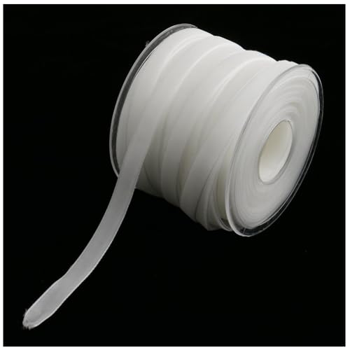 Qiantull 20 Yards Samtband 10 mm Samt Schleifenband Geschenkband Samtbänder Schmuckband Dekoband Geschenkbänder Samt Band für Geschenkverpackungen Brautstrauß Basteln Dekorieren Weiß von Qiantull