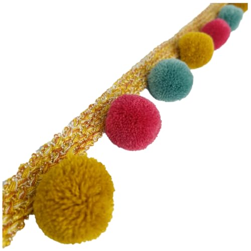 Qiantull 2m Pomponborte Bommelborte Pompons Fransen Quaste Borte Bommel Fransenborte Pom Pom Bordüre Dekoband Zierband Dekoborte Nähzubehör für DIY Nähen Basteln Vorhänge Kleidung 15# Qiantull 2m Pomponborte Bommelborte Pompons Fransen Quaste Borte Bommel Fransenborte Pom Pom Bordüre Dekoband Zierband Dekoborte Nähzubehör für DIY Nähen Basteln Vorhänge Kleidung 15# von Qiantull