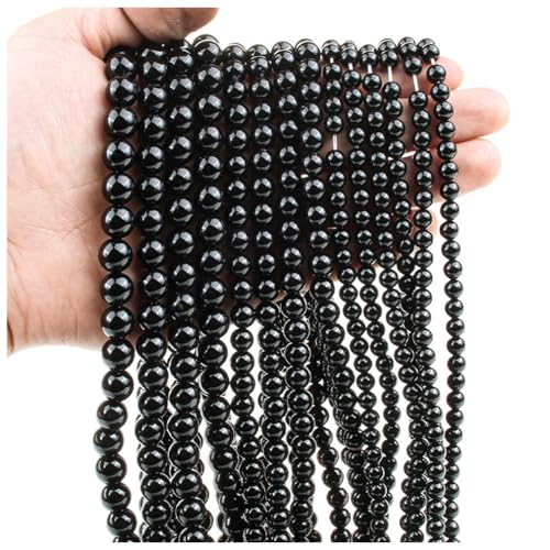 Qiantull 38 Stück Naturstein Perlen Edelsteinperlen Steinperlen Runde Lose Perlen Zwischenperlen Edelstein Perlen zum Basteln für DIY Armband Halskette Schmuckherstellung 20# 10mm(ca.38pcs) von Qiantull