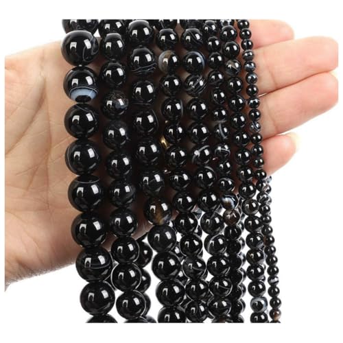 Qiantull 38 Stück Naturstein Perlen Edelsteinperlen Steinperlen Runde Lose Perlen Zwischenperlen Edelstein Perlen zum Basteln für DIY Armband Halskette Schmuckherstellung 9# 10mm(ca.38pcs) von Qiantull