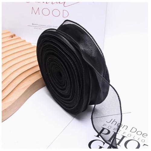 Qiantull 40 Yards Organzaband Schleifenband Geschenkband Dekoband Transparentes Organza Stoffband Chiffonband Organzaband für Geschenkverpackungen Blumenstrauß Dekoration 4 cm Schwarz Qiantull 40 Yards Organzaband Schleifenband Geschenkband Dekoband Transparentes Organza Stoffband Chiffonband Organzaband für Geschenkverpackungen Blumenstrauß Dekoration 4 cm Schwarz von Qiantull