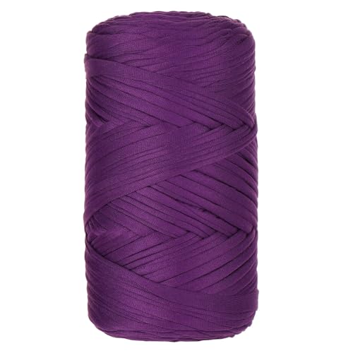 Qiantull 400 g T-Shirt Garn Häkelgarn Textilgarn Strickgarn Bändchengarn Dickes Garn zum Häkeln Bastband für Taschen Heimdekoration Körbe Teppiche DIY-Kunsthandwerk 120m Dunkelviolett Qiantull 400 g T-Shirt Garn Häkelgarn Textilgarn Strickgarn Bändchengarn Dickes Garn zum Häkeln Bastband für Taschen Heimdekoration Körbe Teppiche DIY-Kunsthandwerk 120m Dunkelviolett von Qiantull