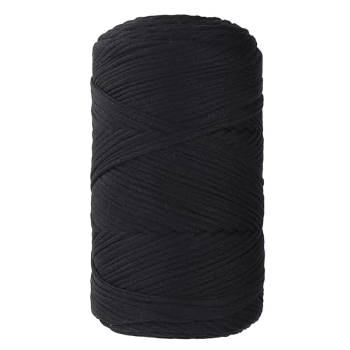 Qiantull 400 g T-Shirt Garn Häkelgarn Textilgarn Strickgarn Bändchengarn Dickes Garn zum Häkeln Bastband für Taschen Heimdekoration Körbe Teppiche DIY-Kunsthandwerk 120m Schwarz Qiantull 400 g T-Shirt Garn Häkelgarn Textilgarn Strickgarn Bändchengarn Dickes Garn zum Häkeln Bastband für Taschen Heimdekoration Körbe Teppiche DIY-Kunsthandwerk 120m Schwarz von Qiantull