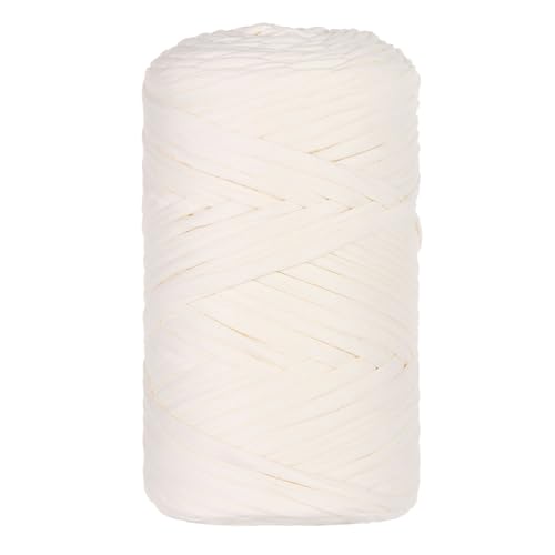 Qiantull 400 g T-Shirt Garn Häkelgarn Textilgarn Strickgarn Bändchengarn Dickes Garn zum Häkeln Bastband für Taschen Heimdekoration Körbe Teppiche DIY-Kunsthandwerk 120m Weiß Qiantull 400 g T-Shirt Garn Häkelgarn Textilgarn Strickgarn Bändchengarn Dickes Garn zum Häkeln Bastband für Taschen Heimdekoration Körbe Teppiche DIY-Kunsthandwerk 120m Weiß von Qiantull