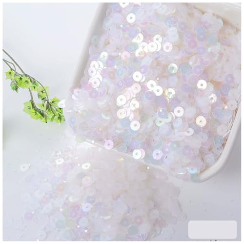 Qiantull 4000 Stück Pailetten Lose Pailletten Glitzer Stickerei Pailletten Kleine Flache Runde Nähpailetten Glänzende Dekorative Pailetten für DIY Kunsthandwerk Herstellung Nähen 11# 6mm von Qiantull