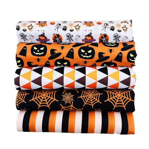 Qiantull 5 Stück Halloween Stoff 50 x 50 cm Patchwork Stoffe Stoffbündel Stoffreste Halloween Bedruckter Stoffpaket Polyester Stoff zum Nähen DIY Basteln Dekorationen Patchwork 50x50cm Qiantull 5 Stück Halloween Stoff 50 x 50 cm Patchwork Stoffe Stoffbündel Stoffreste Halloween Bedruckter Stoffpaket Polyester Stoff zum Nähen DIY Basteln Dekorationen Patchwork 50x50cm von Qiantull