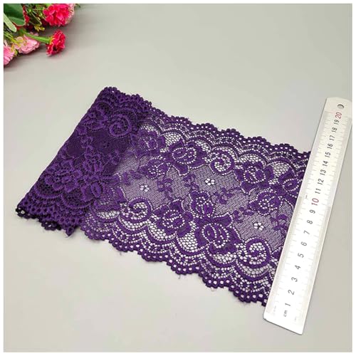 Qiantull 5 Yards Spitzenborte 15cm Breite Spitzenbordüre Spitzenband Elastizität Spitzenbesatz Stoff Spitze Blume Borte Spitzenstoff Spitzen Borten Dekoband für DIY Nähen Handwerk Lila Qiantull 5 Yards Spitzenborte 15cm Breite Spitzenbordüre Spitzenband Elastizität Spitzenbesatz Stoff Spitze Blume Borte Spitzenstoff Spitzen Borten Dekoband für DIY Nähen Handwerk Lila von Qiantull