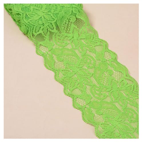 Qiantull 5 Yards Spitzenborte Spitzenbesatz Stoff Spitzenband Elastizität Spitzenbordüre Spitze Blume Borte Zierband Spitzenstoff Tüll Dekoband für Nähen DIY Handwerk, 8cm Breite 2# von Qiantull