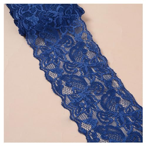 Qiantull 5 Yards Spitzenborte Spitzenbesatz Stoff Spitzenband Elastizität Spitzenbordüre Spitze Blume Borte Zierband Spitzenstoff Tüll Dekoband für Nähen DIY Handwerk, 8cm Breite 20# von Qiantull