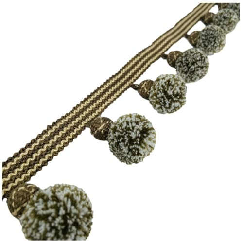 Qiantull 5m Pomponborte Bommelborte Pompons Fransen Quaste Borte Bommel Fransenborte Pom Pom Bordüre Dekoband Zierband Dekoborte Nähzubehör für DIY Nähen Basteln Vorhänge Kleidung 25# Qiantull 5m Pomponborte Bommelborte Pompons Fransen Quaste Borte Bommel Fransenborte Pom Pom Bordüre Dekoband Zierband Dekoborte Nähzubehör für DIY Nähen Basteln Vorhänge Kleidung 25# von Qiantull