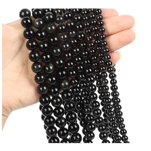 Qiantull 62 Stück Naturstein Perlen Edelsteinperlen Steinperlen Runde Lose Perlen Zwischenperlen Edelstein Perlen zum Basteln für DIY Armband Halskette Schmuckherstellung 12# 6mm(ca.62pcs) von Qiantull