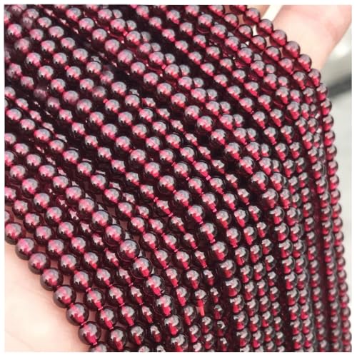 Qiantull 62 Stück Naturstein Perlen Edelsteinperlen Steinperlen Runde Lose Perlen Zwischenperlen Edelstein Perlen zum Basteln für DIY Armband Halskette Schmuckherstellung 5# 6mm(ca.62pcs) von Qiantull