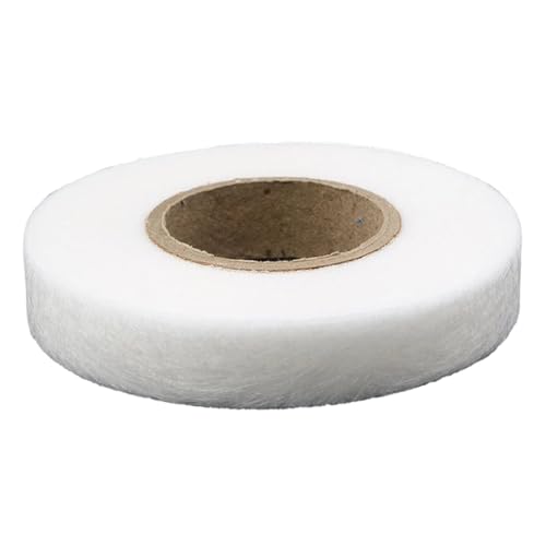 Qiantull 70 Yards Saumband zum Aufbügeln Bügelband Klebeband Gardinenband Umnähband Nahtband zum Aufbügeln Saumband für Stoff Vorhang Gardinen Hosen Kleidung Jeans (20mm) Weiß von Qiantull