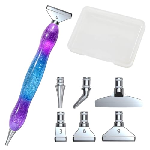Qiantull Diamond Painting Zubehör Stift Set 5D Diamond Painting Pen Stiftköpfe Kleber Werkzeuge Diamant-Malstift DIY Diamant Malerei Stift für Kunst Handwerk Diamantmalerei Set 1# von Qiantull