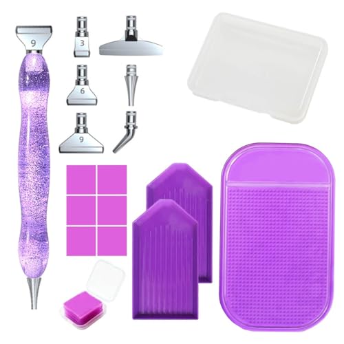 Qiantull Diamond Painting Zubehör Stift Set 5D Diamond Painting Pen Stiftköpfe Kleber Werkzeuge Diamant-Malstift DIY Diamant Malerei Stift für Kunst Handwerk Diamantmalerei Set 15# von Qiantull