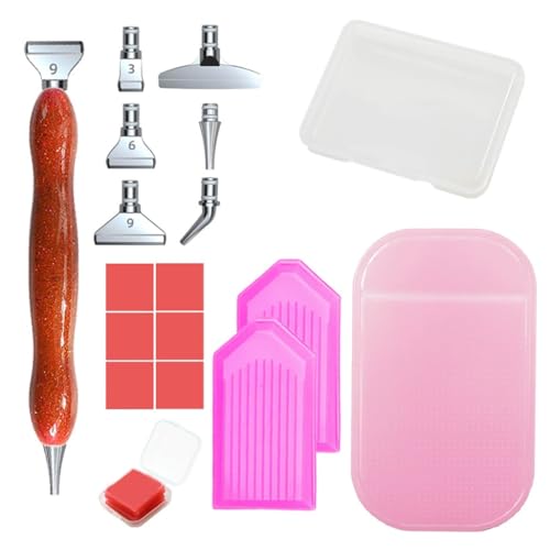 Qiantull Diamond Painting Zubehör Stift Set 5D Diamond Painting Pen Stiftköpfe Kleber Werkzeuge Diamant-Malstift DIY Diamant Malerei Stift für Kunst Handwerk Diamantmalerei Set 16# von Qiantull