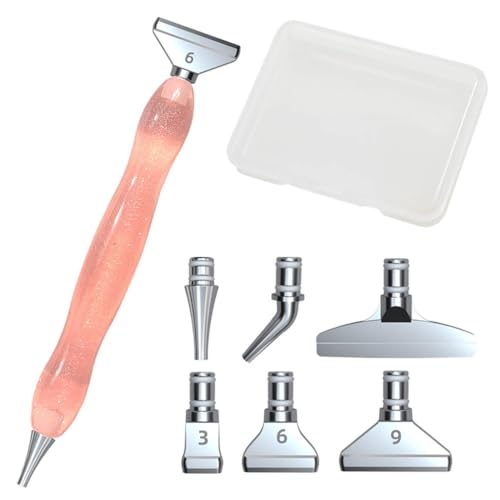 Qiantull Diamond Painting Zubehör Stift Set 5D Diamond Painting Pen Stiftköpfe Kleber Werkzeuge Diamant-Malstift DIY Diamant Malerei Stift für Kunst Handwerk Diamantmalerei Set 6# von Qiantull
