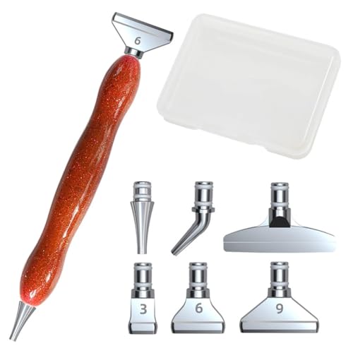 Qiantull Diamond Painting Zubehör Stift Set 5D Diamond Painting Pen Stiftköpfe Kleber Werkzeuge Diamant-Malstift DIY Diamant Malerei Stift für Kunst Handwerk Diamantmalerei Set 8# von Qiantull