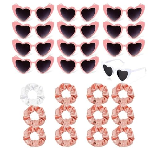 Qiantull JGA Brille Team Braut Haargummi Herz Sonnenbrille Bride Armband Partybrille Frauen Armbänder JGA Deko Accessoires Set für Junggesellinnenabschied, Party, Hochzeit 11# Qiantull JGA Brille Team Braut Haargummi Herz Sonnenbrille Bride Armband Partybrille Frauen Armbänder JGA Deko Accessoires Set für Junggesellinnenabschied, Party, Hochzeit 11# von Qiantull