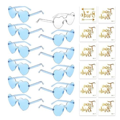 Qiantull JGA Brille Team Braut Haargummi Herz Sonnenbrille Bride Armband Partybrille Frauen Armbänder JGA Deko Accessoires Set für Junggesellinnenabschied, Party, Hochzeit 5# Qiantull JGA Brille Team Braut Haargummi Herz Sonnenbrille Bride Armband Partybrille Frauen Armbänder JGA Deko Accessoires Set für Junggesellinnenabschied, Party, Hochzeit 5# von Qiantull