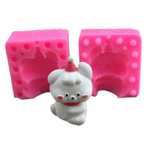 Qiantull Silikonform 3D Bär Silikon Form Fondant Kuchen Silikonformen Fondantform Backform Schokoladenformen Kuchenform Zubehör für Fondant, Mousse, Schokolade, Seife, Kerze, Gips, Harz 9# von Qiantull