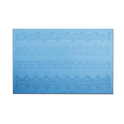 Qiantull Spitzenform 40x30cm Silikonform Kuchen Fondant Form Silikon Matte Spitze Mould Silikonformen Fondantform Prägematte DIY Tortendeko für Zuckerspitze Kuchenrand Dekoration 5# von Qiantull