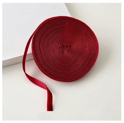 Samtband 10Meter x 1cm Geschenkband aus Samt Schleifenband Samt Band Geschenkbänder Stoffeband Dekoband Bastelnband Samtborte Trim für Geschenkverpackungen Haarschleifen Weihnachtsdekoration Weinrot von Qiantull