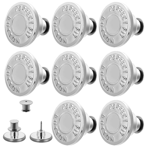 Qianyu 12 Stück Hosen Ersatz Knöpfe Button Pins Enger Machen Hosen 17mm Ohne Nähen Stecken DIY Metall Jeansknopf Hosenknopf für Reparatur von Jeans Qianyu 12 Stück Hosen Ersatz Knöpfe Button Pins Enger Machen Hosen 17mm Ohne Nähen Stecken DIY Metall Jeansknopf Hosenknopf für Reparatur von Jeans von Qianyu